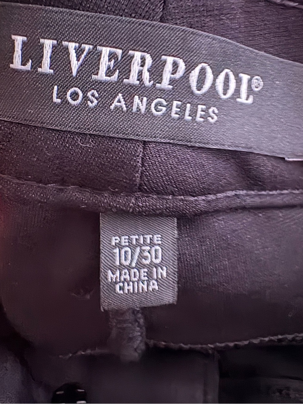Liverpool Black Pull-On Jeggings - Picture 2 of 3